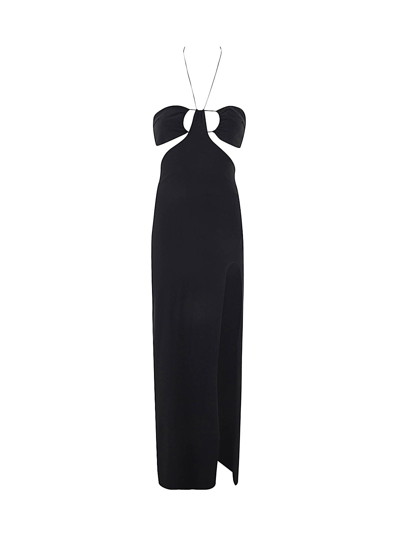 Amazuìn Lea Jersey Long Dress In Deep Black