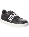 MOSCHINO LOGO BAND LEATHER SNEAKER