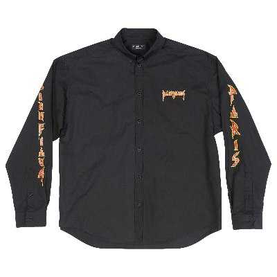 Pre-owned Balenciaga Metal Logo Shirt 'black'