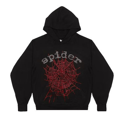 Pre-owned Sp5der Og Rhinestone Hoodie 'black'