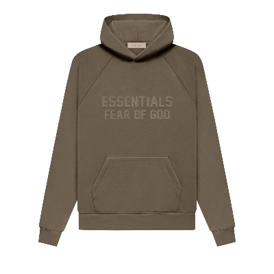 Pre-owned Essentials Fear Of God  Hoodie 'wood' In Brown