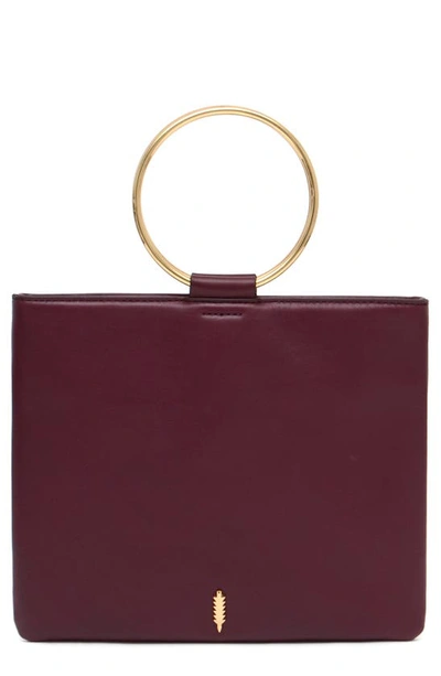 Thacker Le Pouch Leather Clutch In Maroon