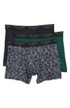 Ted Baker Cotton Stretch Boxer Briefs In Nvy/rfrw/juneb