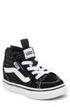 Vans Kids' Filmore High Top Sneaker In Suede/ Canvas Black/ White