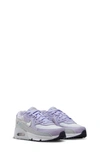 Nike Kids' Air Max 90 Sneaker In White/ Silver/ Violet Frost