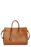 Saint Laurent Medium Sac De Jour Leather Top Handle Bag In 6309 Brickbrick