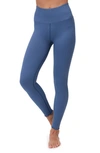 Spiritual Gangster Love Sculpt Ruffle High Waist Leggings In Dusty Denim