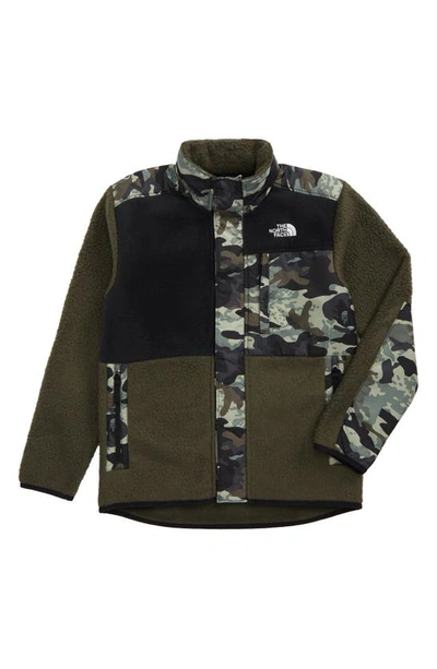 The North Face Kids' Forrest Fleece Jacket In New Taupe Green Camo Print