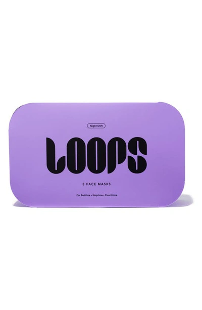Loops Night Shift 5-pack Face Masks In Purple