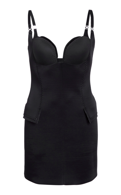 Coperni Sweetheart-neck Cup Bustier Mini Dress In Black