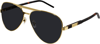 Gucci Grey Aviator Mens Sunglasses Gg1163s 001 60 In Gold / Grey