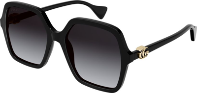 Gucci Grey Square Ladies Sunglasses Gg1072s 001 56