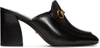 GUCCI BLACK HEELED SLIP-ON LOAFERS,454772 C9D00