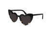 Saint Laurent Lou Lou Oversized Heart Sunglasses In Black