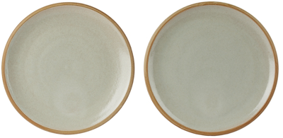 Lily Pearmain Beige Dinner Plate Set In Lichen Glaze