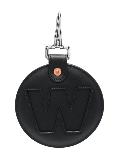 Walter Van Beirendonck Leather Logo-print Keyring In Schwarz