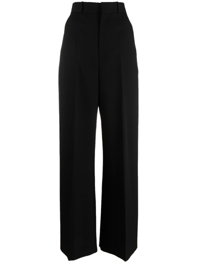 Del Core High-waisted Wide-leg Trousers In Schwarz