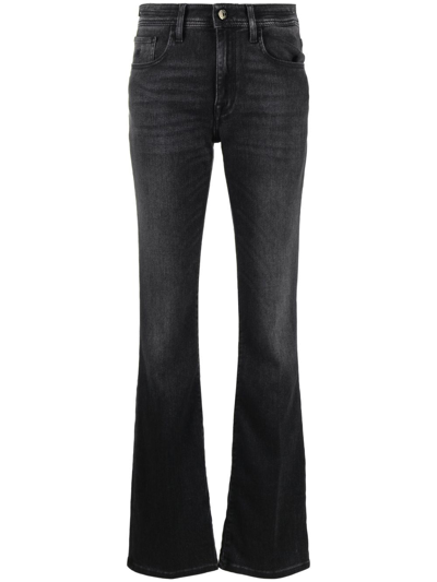 Jacob Cohen High-waisted Flared Jeans In Schwarz