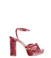 Loeffler Randall Rivka Knot Platform Sandals Tea Rose In Pink