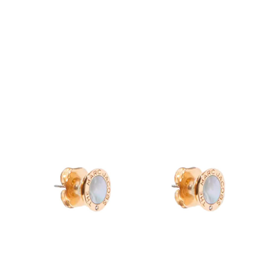 Marc Jacobs The Medallion Mother Of Pearl Gold Earrings