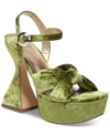 Circus By Sam Edelman Audrea Platform Sandal In Light Jade Velvet