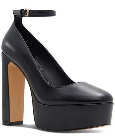 Aldo Fonda Two-piece Platform Pumps Women's Shoes In Black