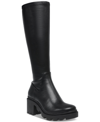 Steve Madden Women's Aberdeen Block Heel Riding Boots In Black