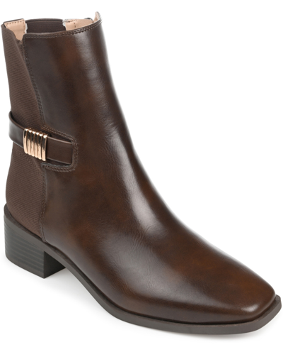 Journee Collection Women's Aubrie Ankle Booties In Brown
