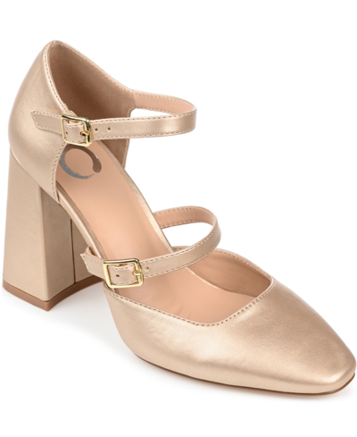 JOURNEE COLLECTION WOMEN'S ISADORAH DOUBLE STRAP HEELS