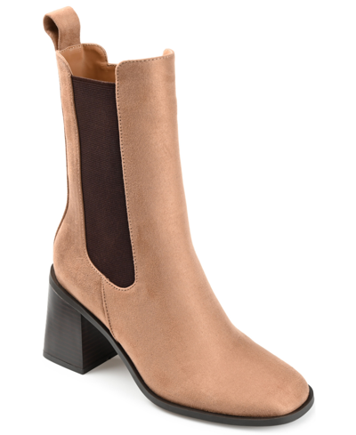 Journee Collection Women's Kaydia Bootie Women's Shoes In Camel