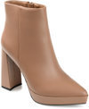 Journee Collection Women's Marnnie Pointed Booties Women's Shoes In Tan