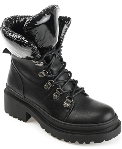 Journee Collection Women's Irrah Combat Boots In Black