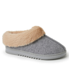 Dearfoams Chloe Faux Fur Trim Clog Slipper In Oatmeal Heather