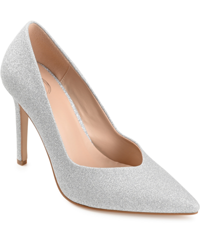 Journee Collection Collection Women's Ninna Pump In Silver