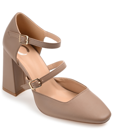 Journee Collection Collection Women's Isadorah Wide Width Pump In Brown