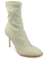 Journee Collection Womens Gizzel Almond Toe Stiletto High Ankle Booties In Olive