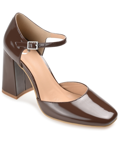 Journee Collection Collection Women's Hesster Wide Width Pump In Brown