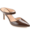 Journee Collection Women's Maevali Heels Women's Shoes In Patent,brown