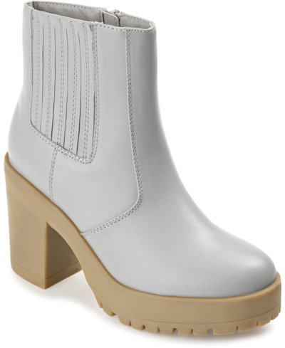 JOURNEE COLLECTION WOMEN'S RIPLEE PLATFORM LUG SOLE BOOTIES