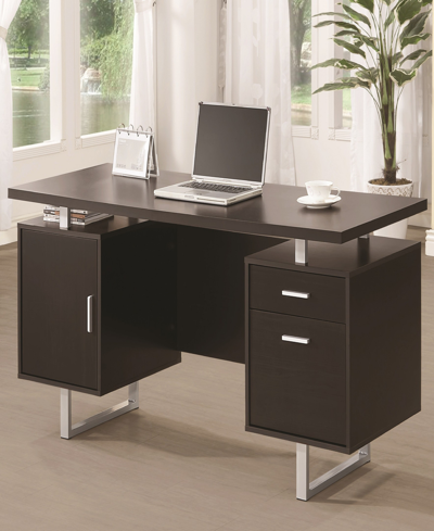 Coaster Home Furnishings Tyler Contemporary Office Desk In Cappuccino
