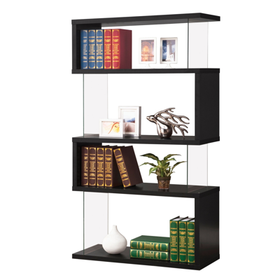 Coaster Home Furnishings Weeksville Contemporary Four-tier Bookcase In Black