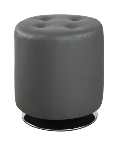 Coaster Home Furnishings Covina Round Upholstered Ottoman In Grey