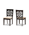 BAXTON STUDIO NICOLETTE MODERN AND CONTEMPORARY WOOD DINING CHAIR SET, 2 PIECE