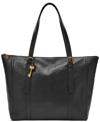 FOSSIL CARLIE LEATHER TOTE BAG