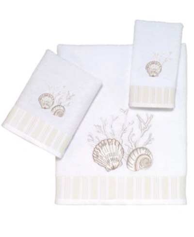 Avanti Destin Bath Towel Collection Bedding In White