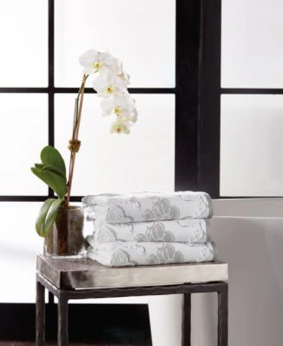 Michael Aram Orchid Bath Towel Collection Bedding In Grey