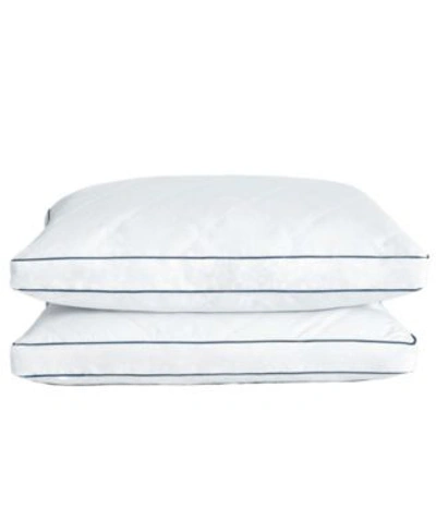 Unikome 2 Pack Diamond Quilted Down Feather Gusseted Bed Pillows Collection In White