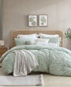 PERI HOME CHENILLE ROSE GREEN COMFORTER SET