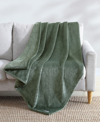 EDDIE BAUER SOLID ULTRA LUX PLUSH REVERSIBLE THROW, 60" X 50"