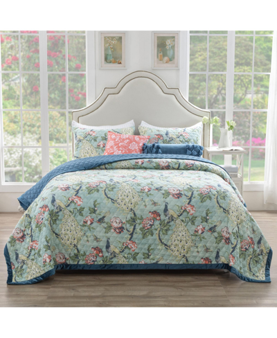 Greenland Home Fashions Pavona 3-pc. Quilt Set, King/california King In Jade